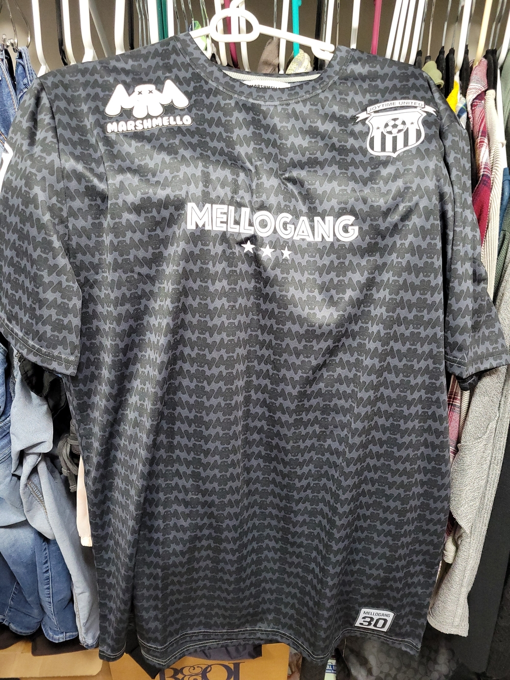 MELL0GANG Men's Black Graphic Jersey